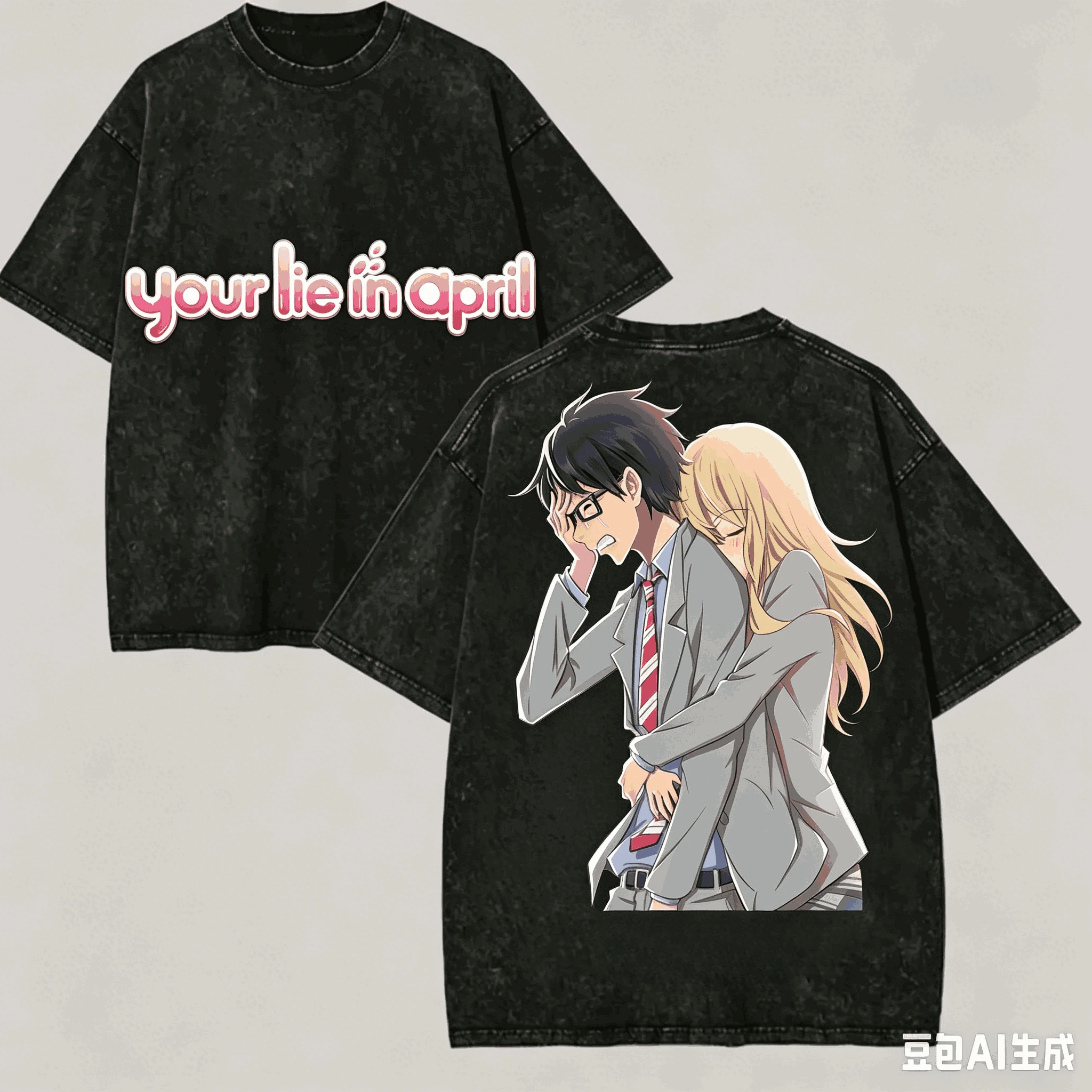 Your Lie in April Couple Washed T-shirt