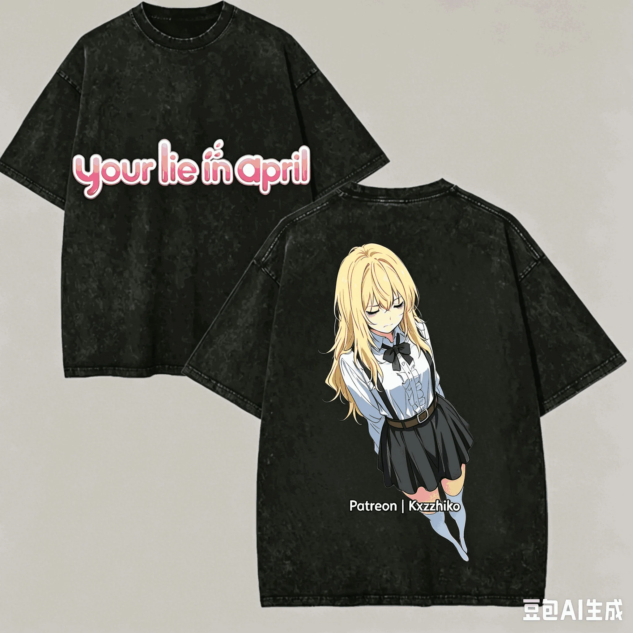 Kaori Your Lie in April Washed T-shirt