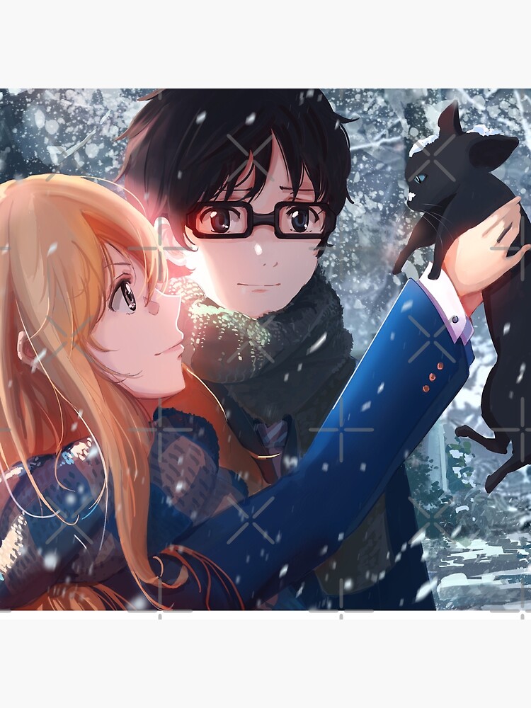 Your Lie In April Kaori Miyazono And Kousei Arima Throw Pillow - Image 2