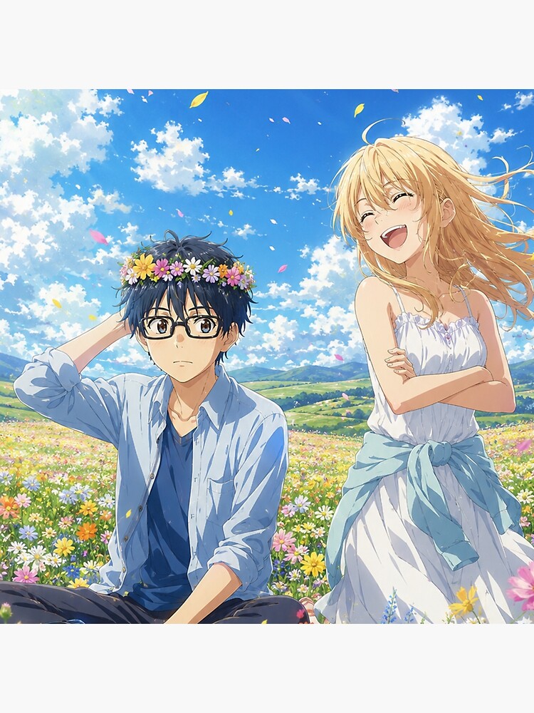 Your Lie In April Funny Couple Tapestry - Image 2