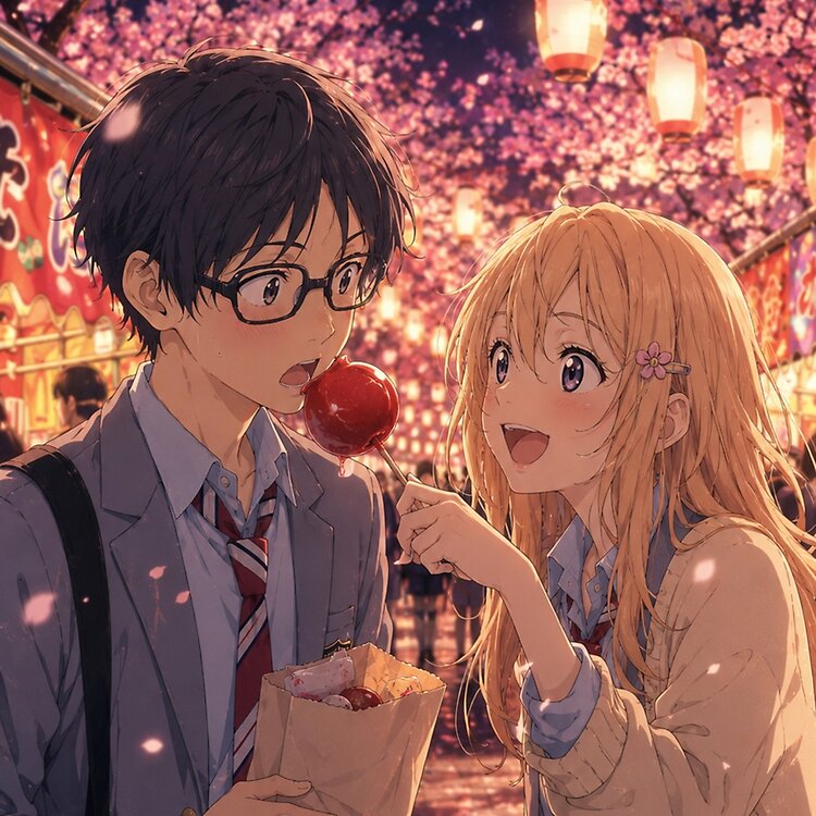 Your Lie In April Couple Tote Bag - Image 2