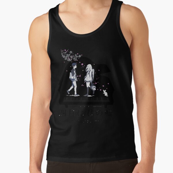 Your Lie In April Black And White Tank Top - Image 2