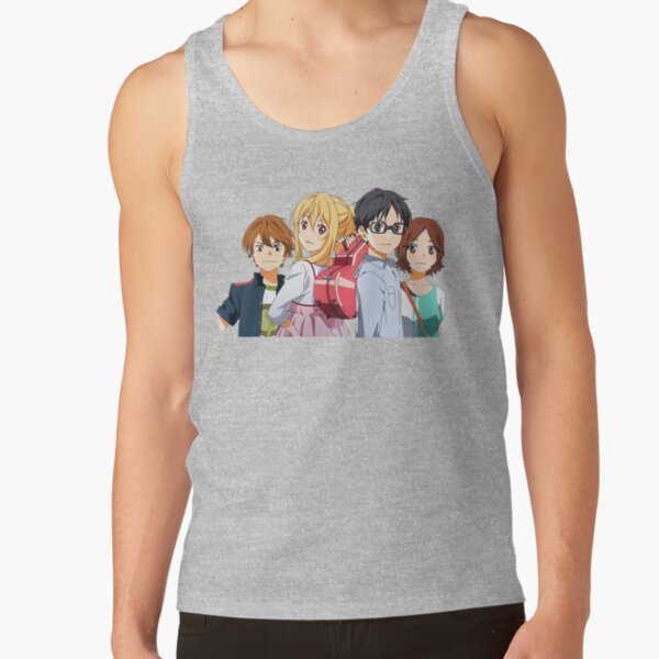 Your Lie In April Girls Sticker Tank Top - Image 3