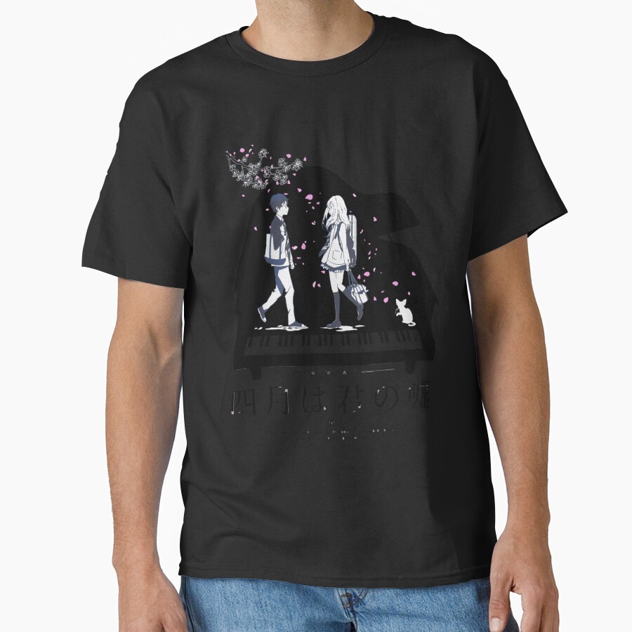 Your Lie In April Black And White T-shirt - Image 2