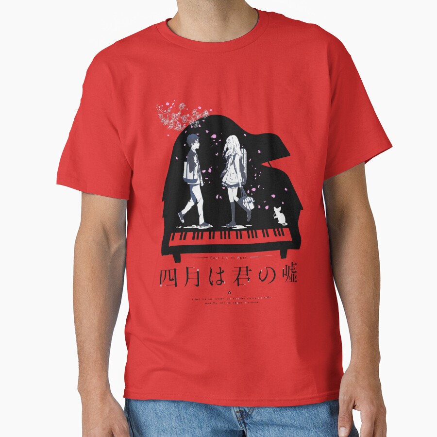 Your Lie In April Black And White T-shirt - Image 5