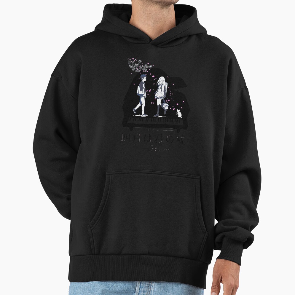 Your Lie In April Black And White Hoodie - Image 2