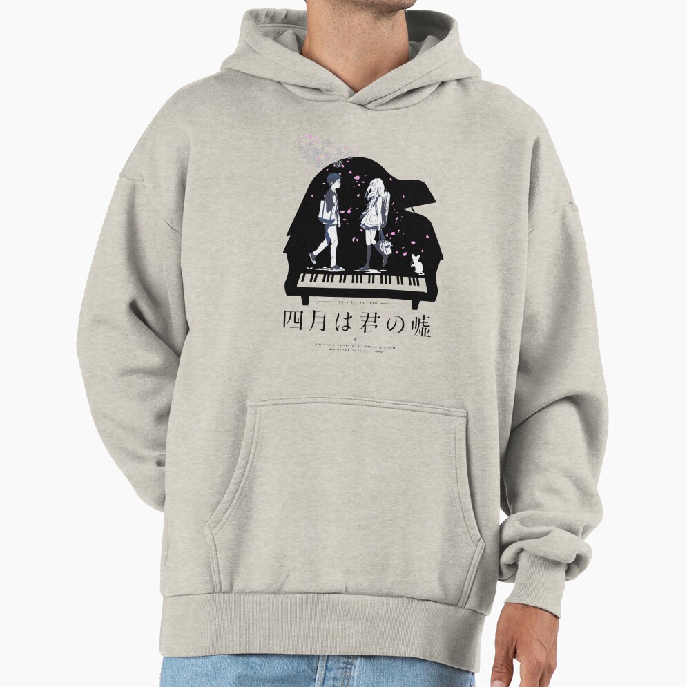 Your Lie In April Black And White Hoodie - Image 3