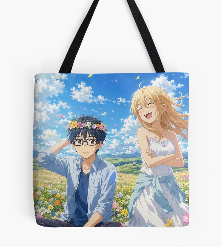 Your Lie In April Funny Couple Tote Bag