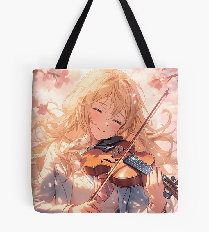 Your Lie In April Violin Melody Tote Bag