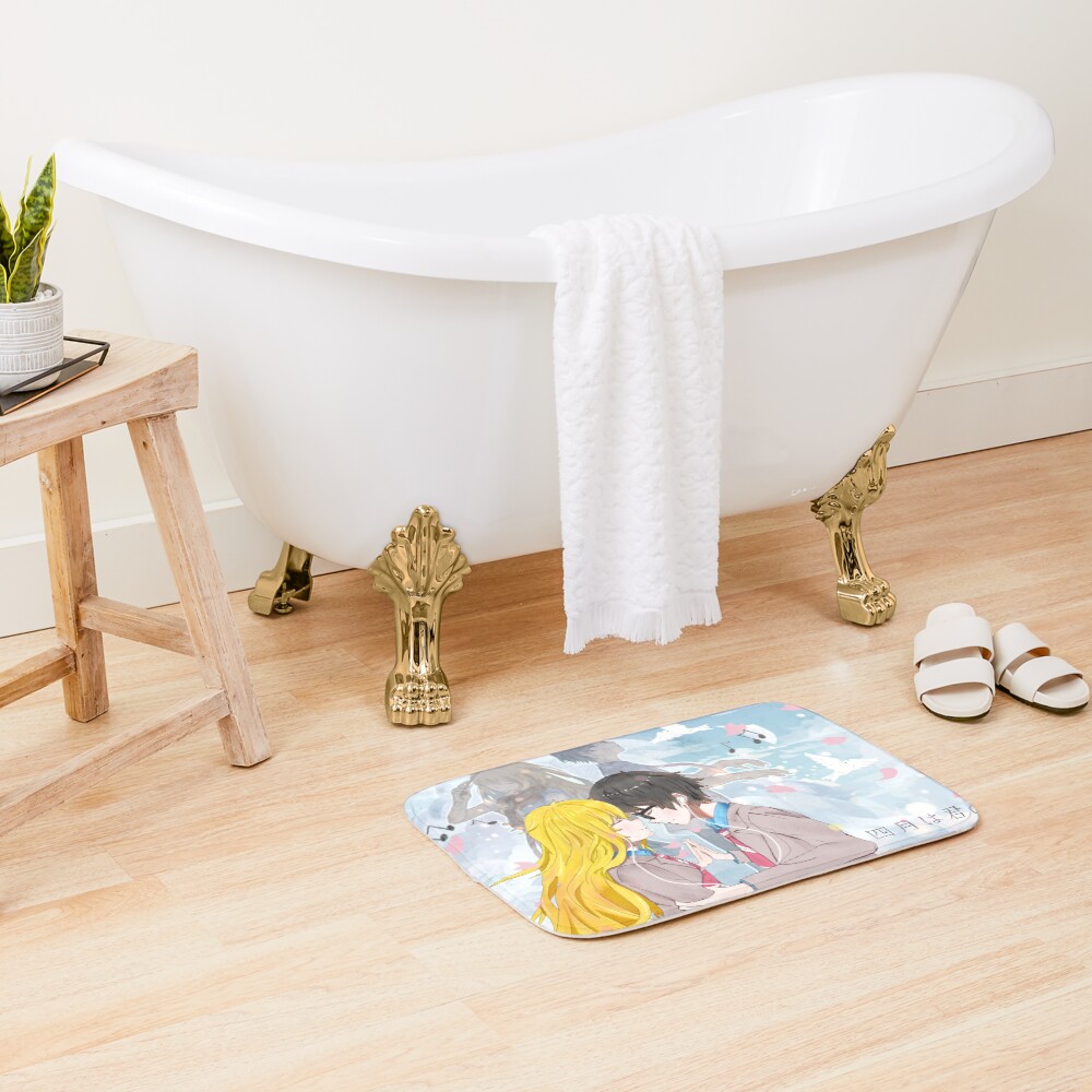 Your Lie In April Kaori And Arima Bath Mat - Image 2