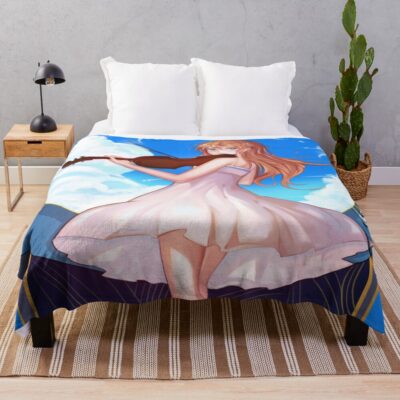 Kaori Main Your Lie In April Throw Blanket
