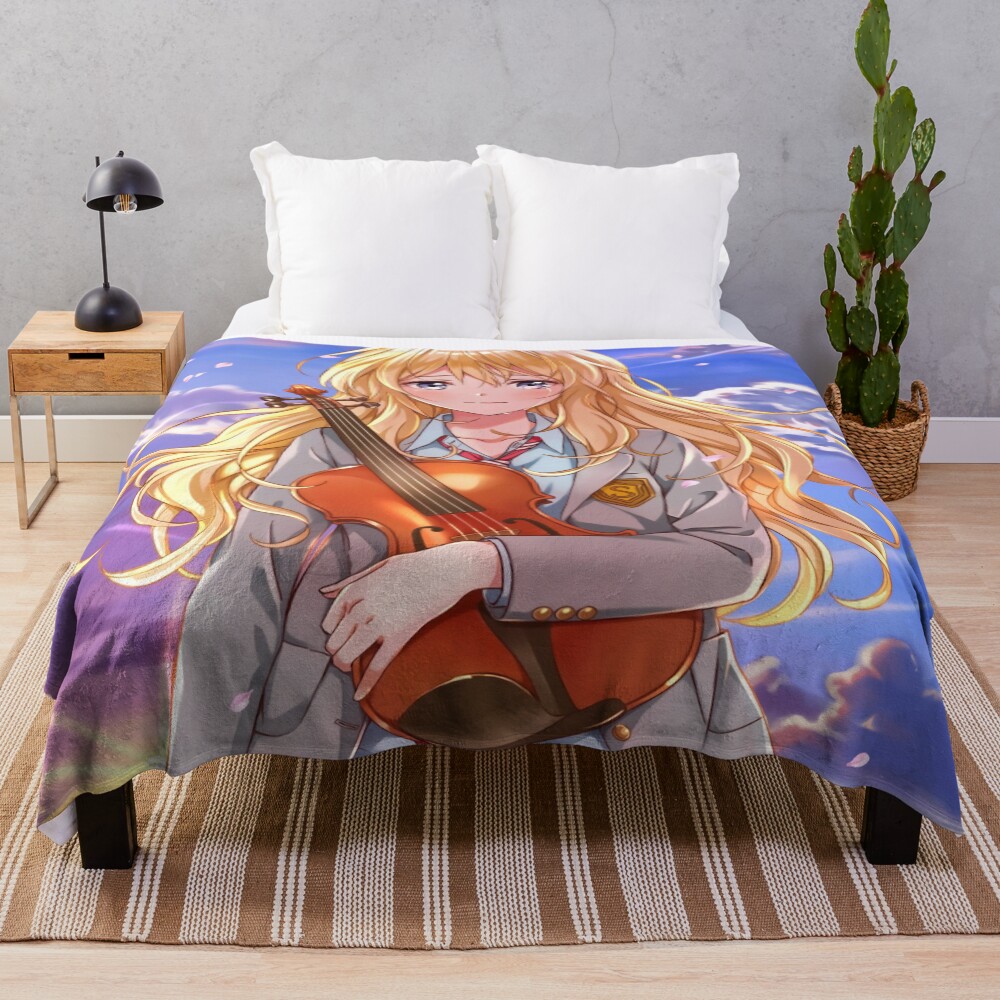 Kaori Miyazono Your Lie In April Throw Blanket