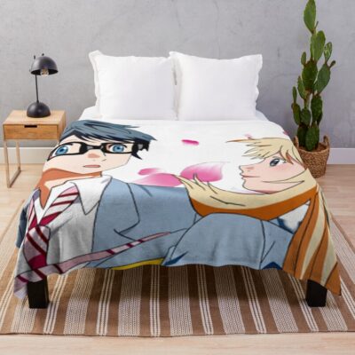 Your Lie In April Arima & Kaori Throw Blanket