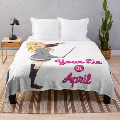 Shigatsu Wa Kimi No Uso Your Lie In April Throw Blanket