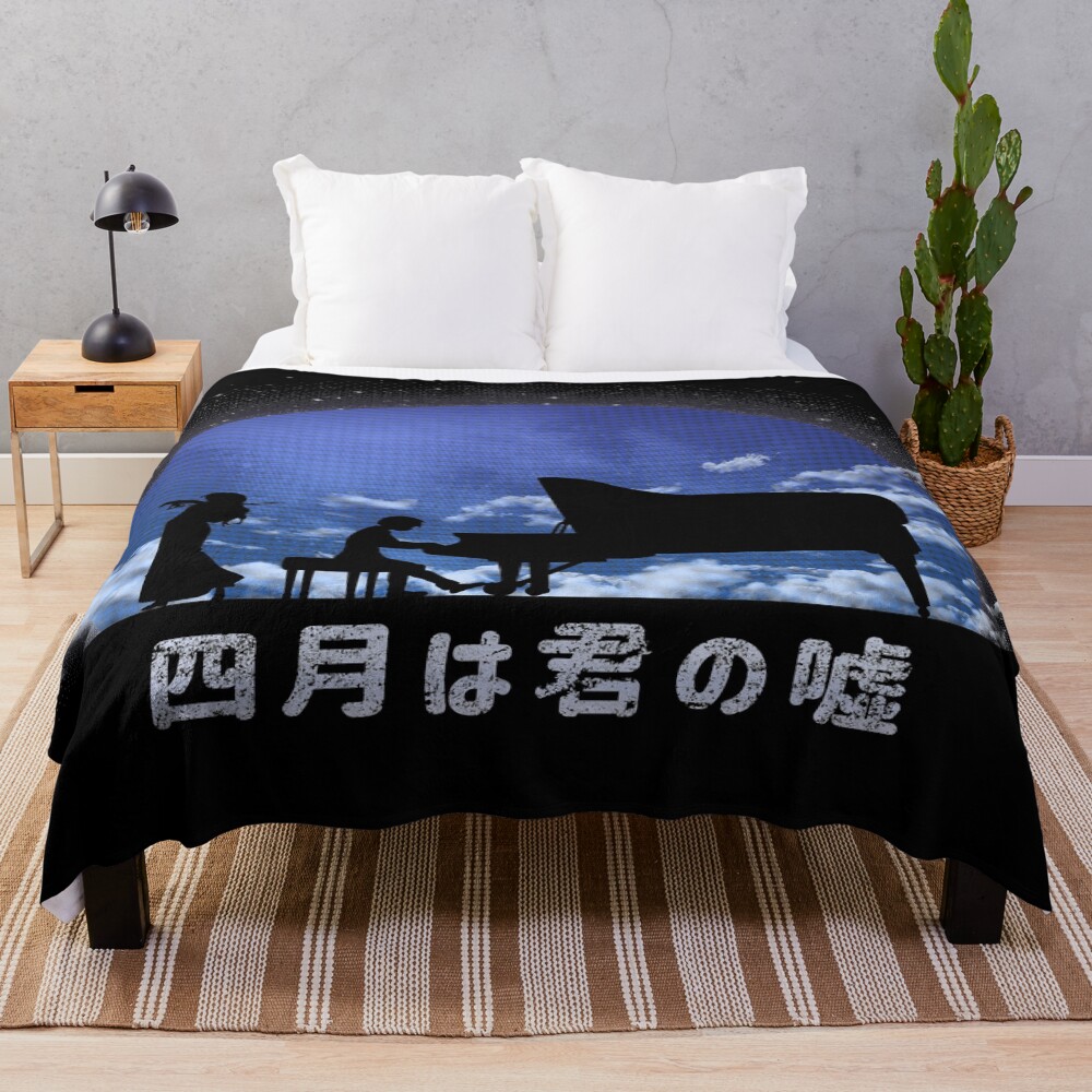Your Lie In April Throw Blanket