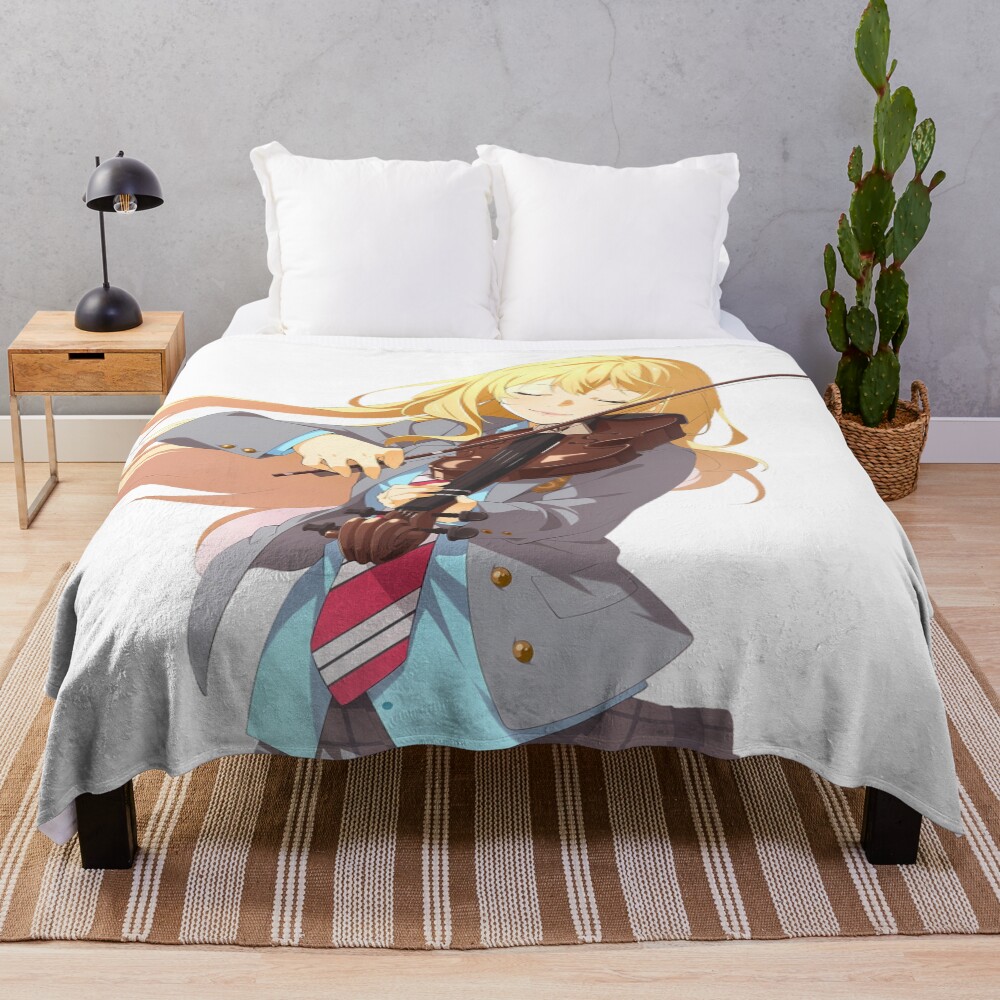 Your Lie In April Kaori Miyazono Throw Blanket