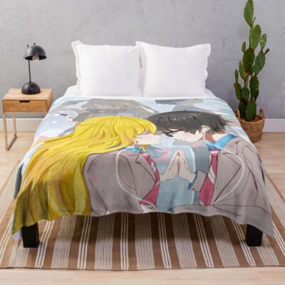 Your Lie In April Kaori And Kousei Throw Blanket