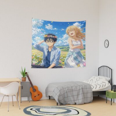 Your Lie In April Funny Couple Tapestry
