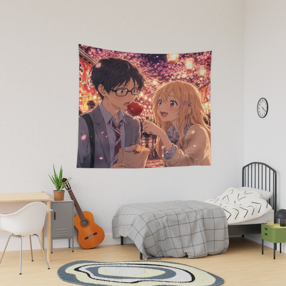 Your Lie In April Couple Tapestry