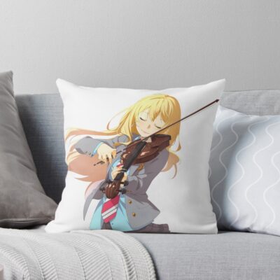 Your Lie In April Kaori Miyazono Throw Pillow