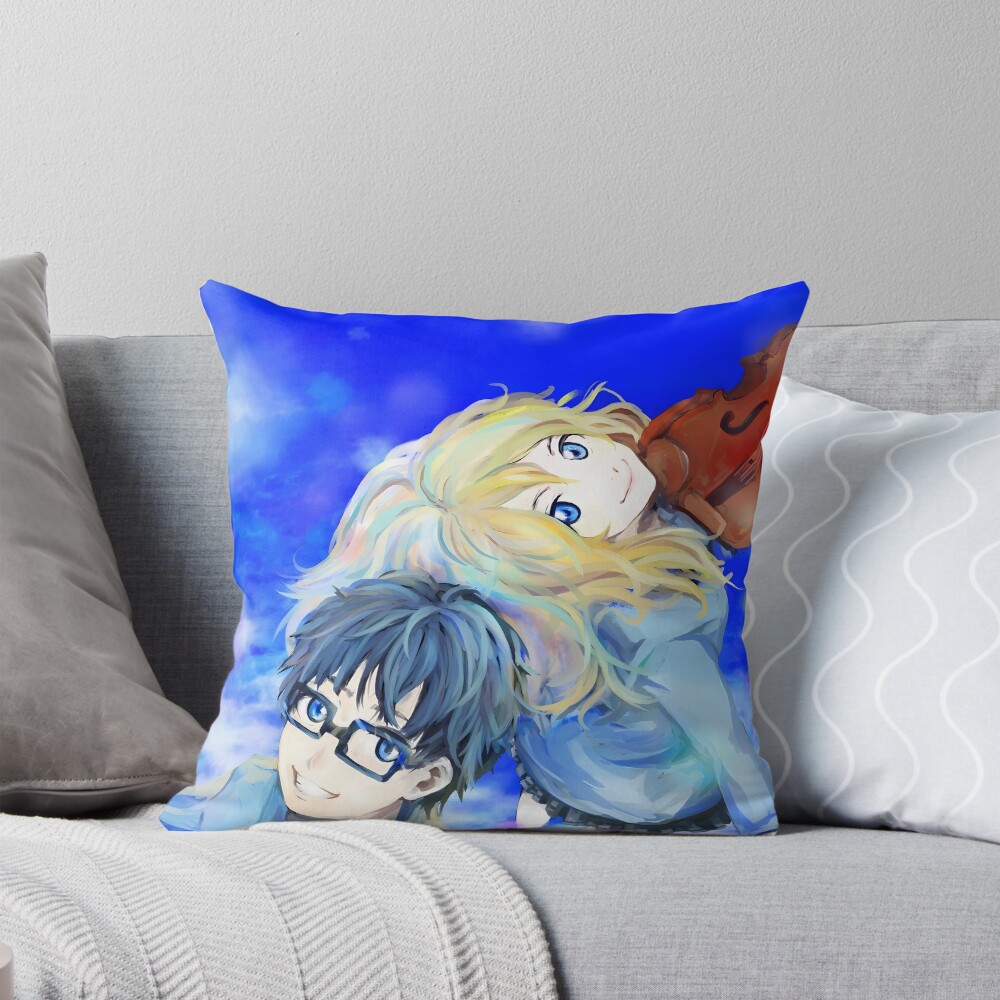 Kousei Arima Your Lie In April Blue Sky Throw Pillow