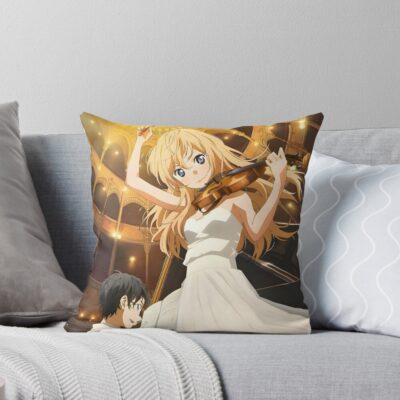 Your Lie In April Together Throw Pillow