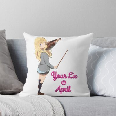 Shigatsu Wa Kimi No Uso Your Lie In April Throw Pillow