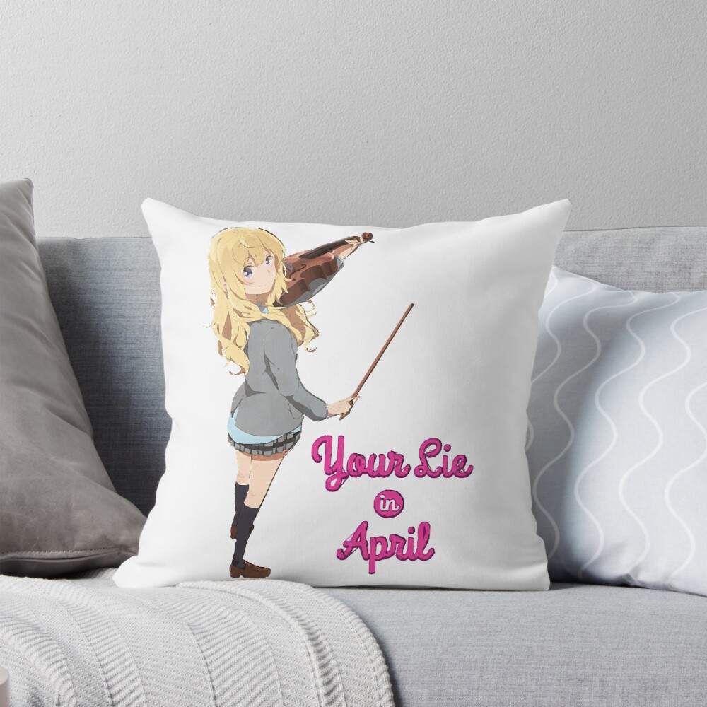 Shigatsu Wa Kimi No Uso Your Lie In April Throw Pillow
