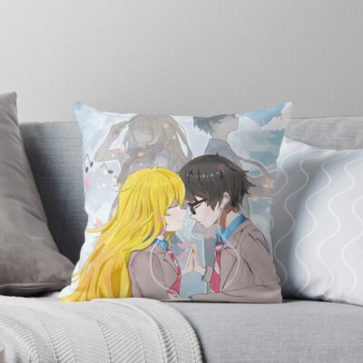 Your Lie In April Kaori And Kousei Throw Pillow