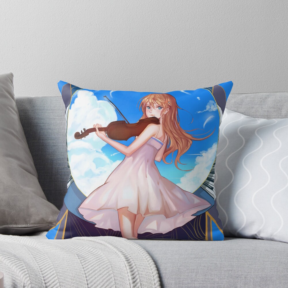 Kaori Main Your Lie In April Throw Pillow
