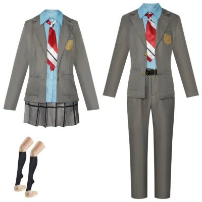 Your Lie in April Miyazono Kaori Arima Kousei Halloween Anime School Uniform